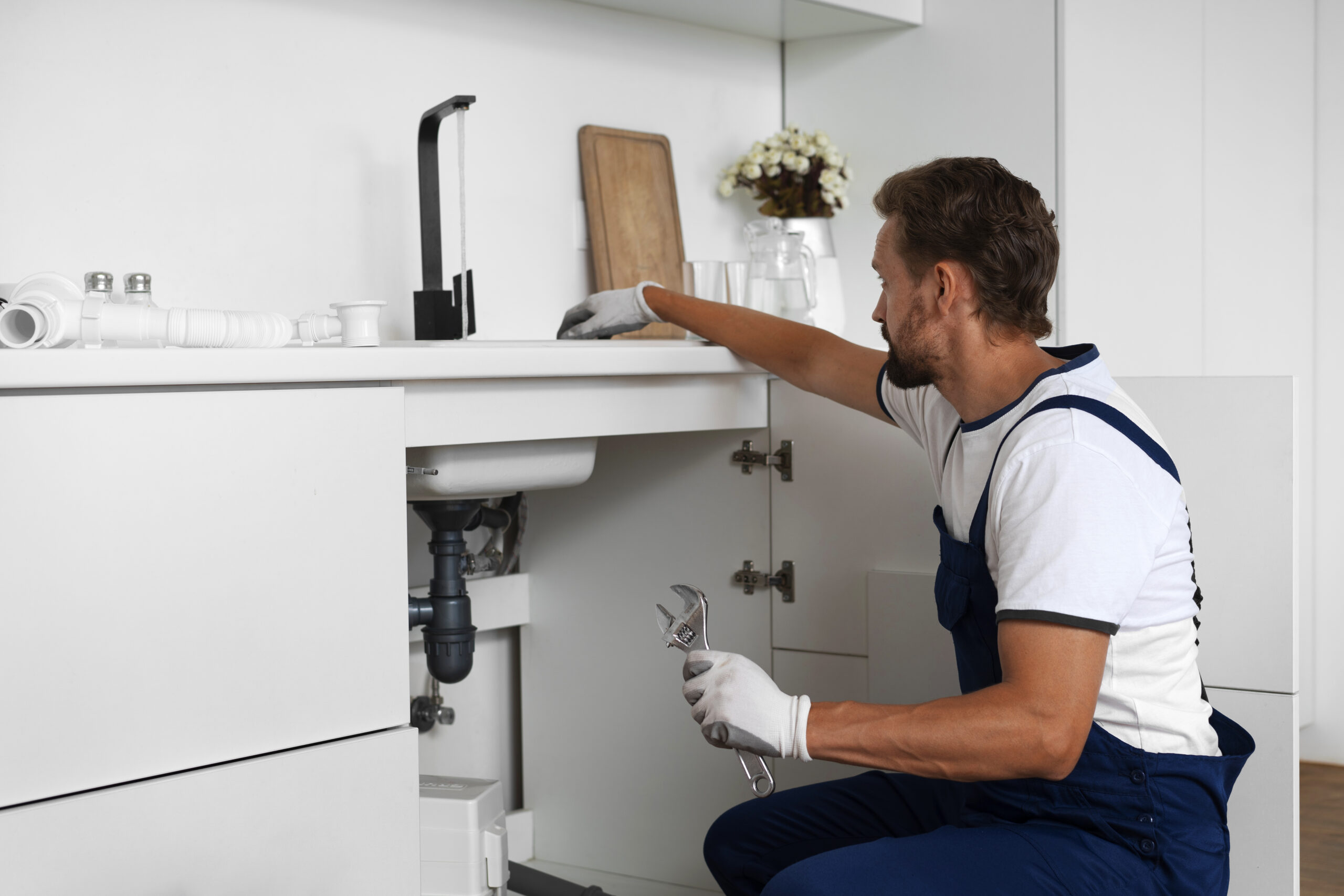 Plumbing Services plumbing professional doing his job